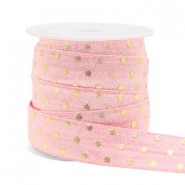Elastisches Band 15mm dots Light pink
